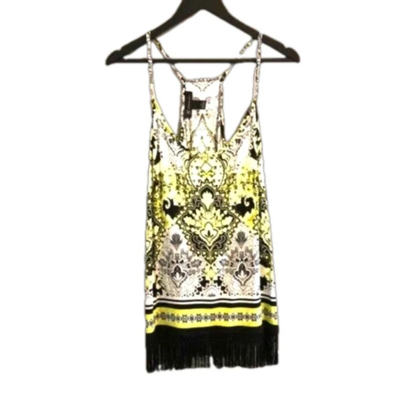 I-N-C INTERNATIONAL CONCEPTS  TANK Top Summer Shirt Fringe - Picture 1 of 11